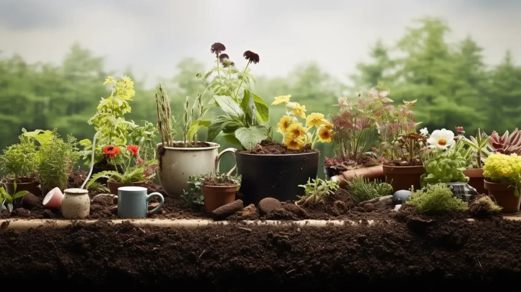 garden with thriving plants